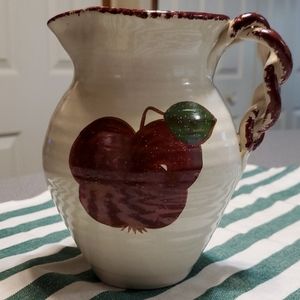 Handmade N.C Pottery Apple 🍎  Braided Pitcher